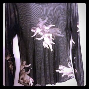 Women's Karen Kane Mesh Top Size Large 👠💄👠💄